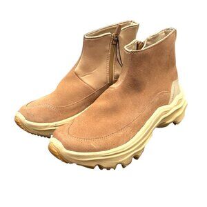 Sorel Kinetic Breakthru Acadia Waterproof Suede Ankle Boots Tan Tawny Buff Sz 8